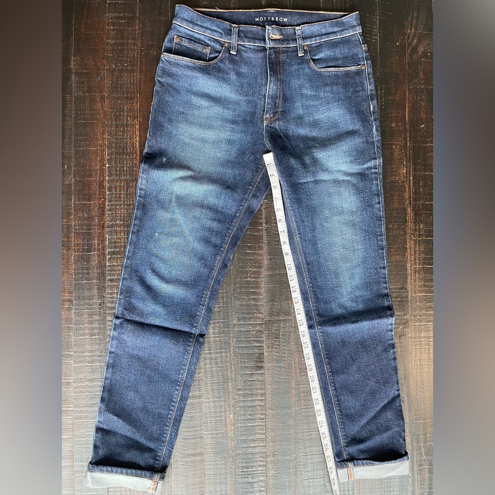 Mott & Bow Dark Blue Skinny Jeans for Men